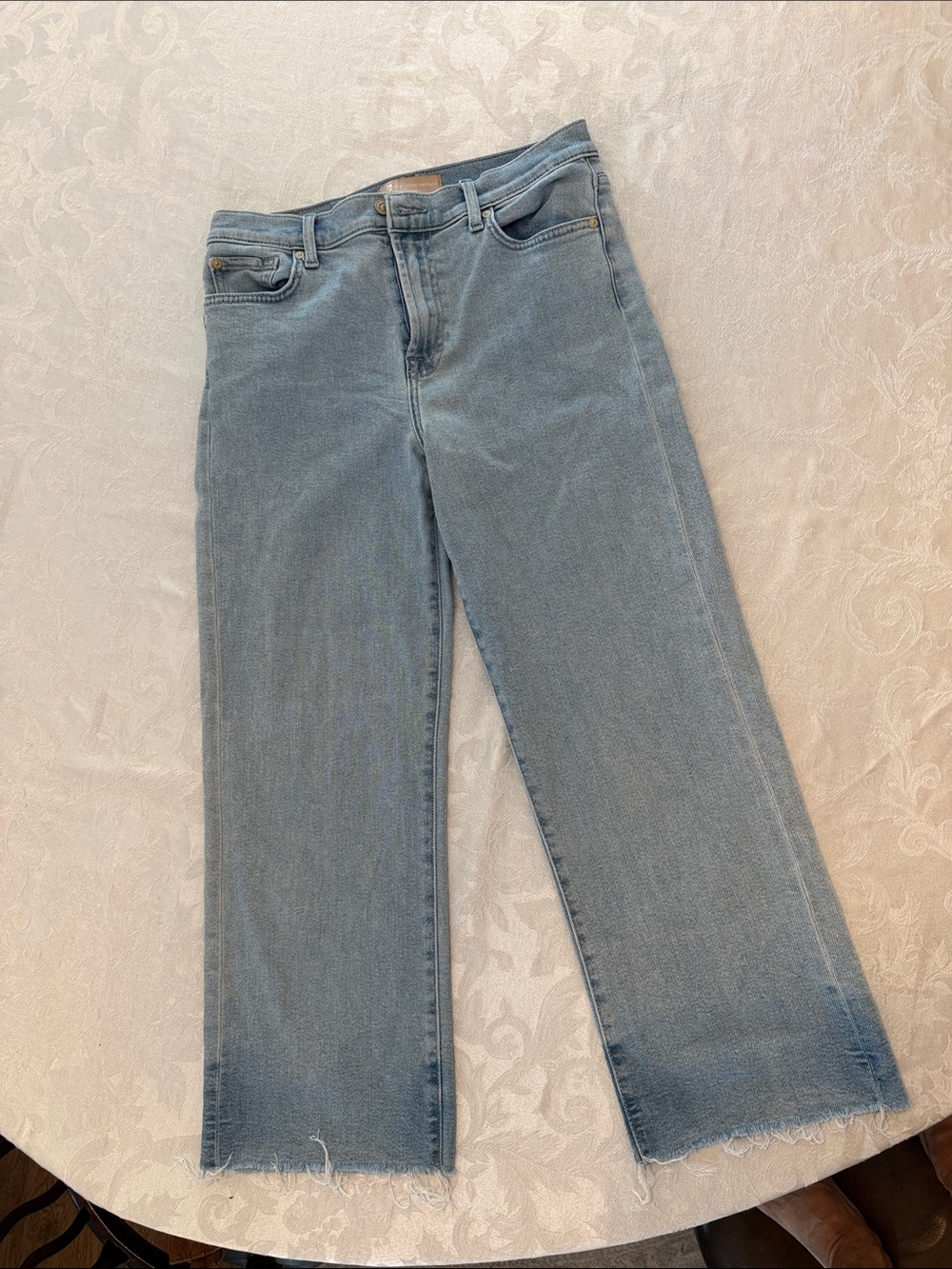 7 For All Mankind Light Blue Wide-Leg Jeans